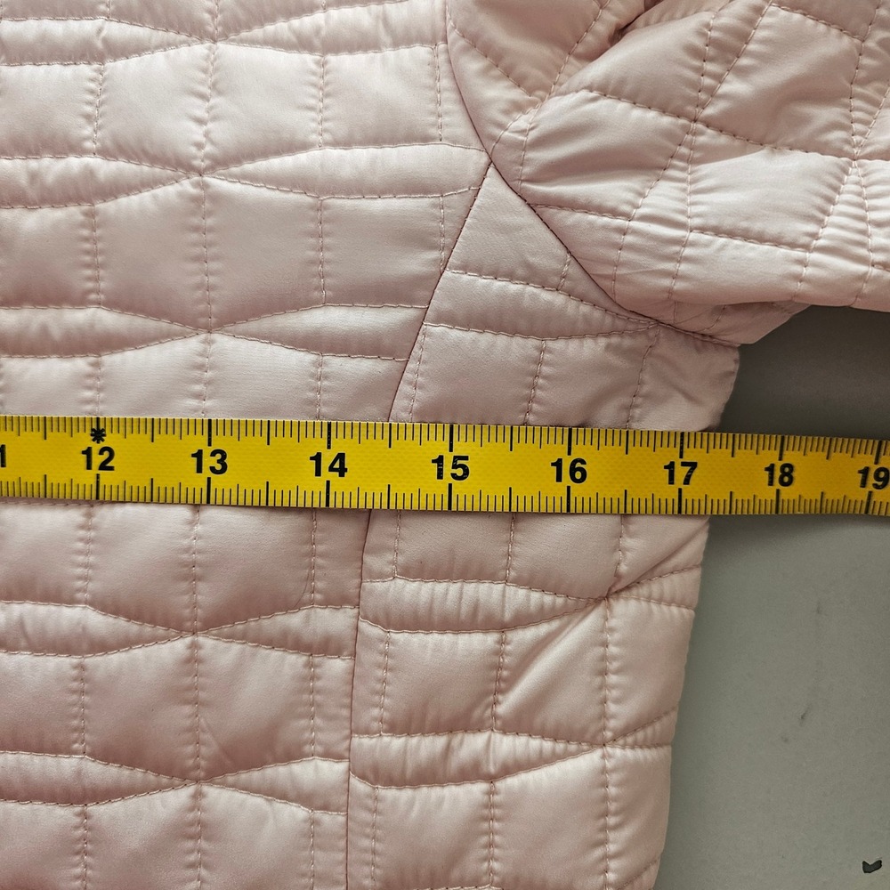 Kate Spade XS Pink Quilted Jacket Peter Pan Collar Snap Front Coat Coquette Prep - Picture 7 of 10